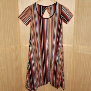 Cuddl Duds Midi Petite Striped Soft Dress. XSP